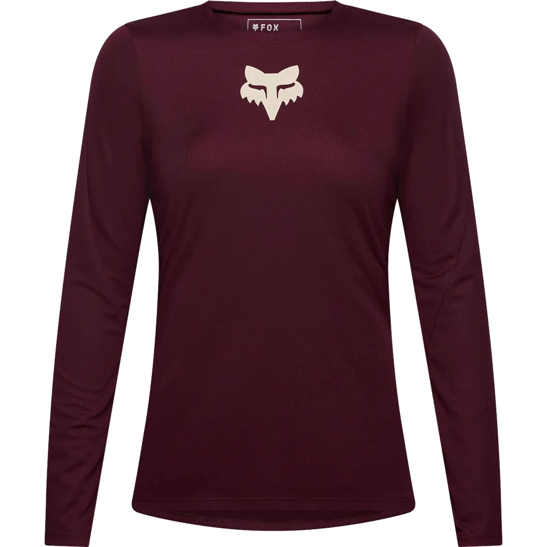 Fox Racing Ranger Fox Head 2027 LS Women's MTB Jerseys - Dark Maroon