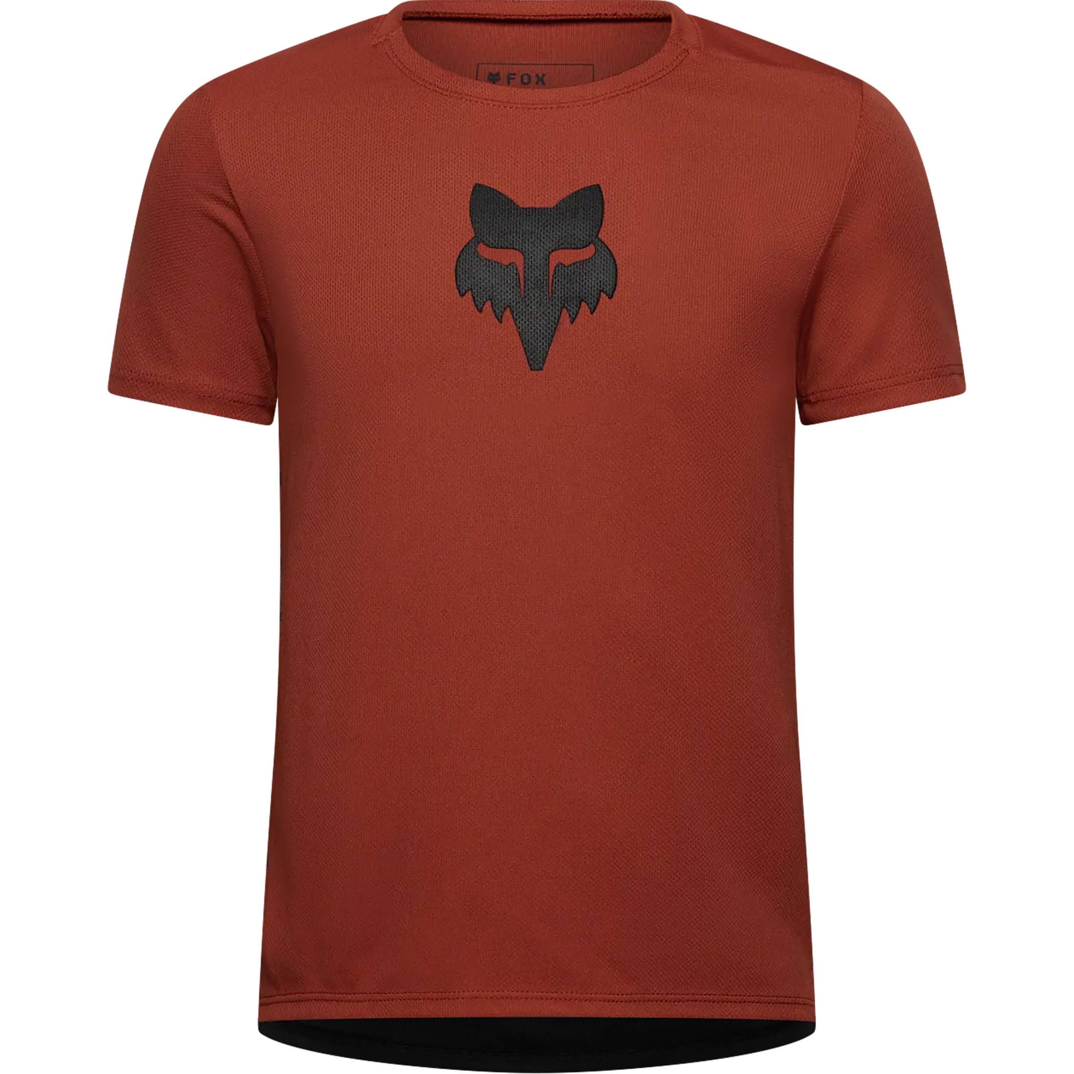 Fox Racing Ranger Fox Head 2027 SS Youth MTB Jerseys - Amber Scarlet