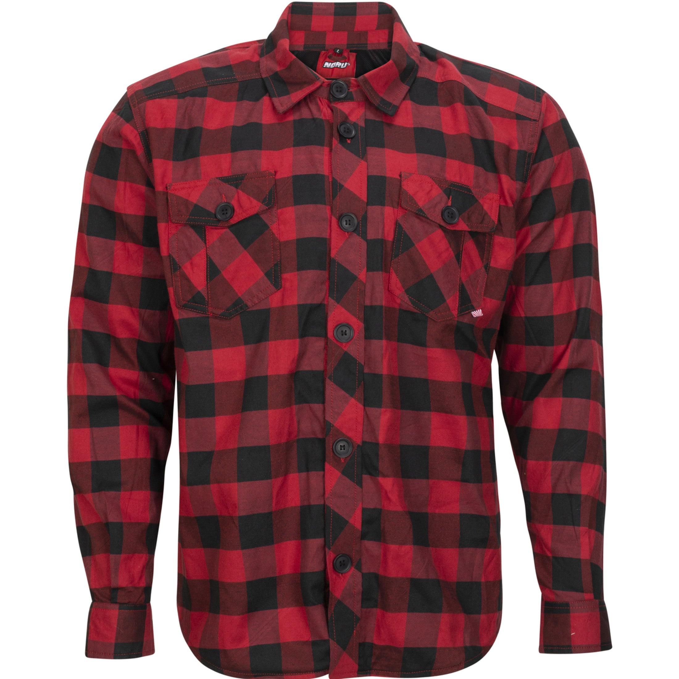 Noru Check Riding Men's Button Up Long-Sleeve Shirts-7320