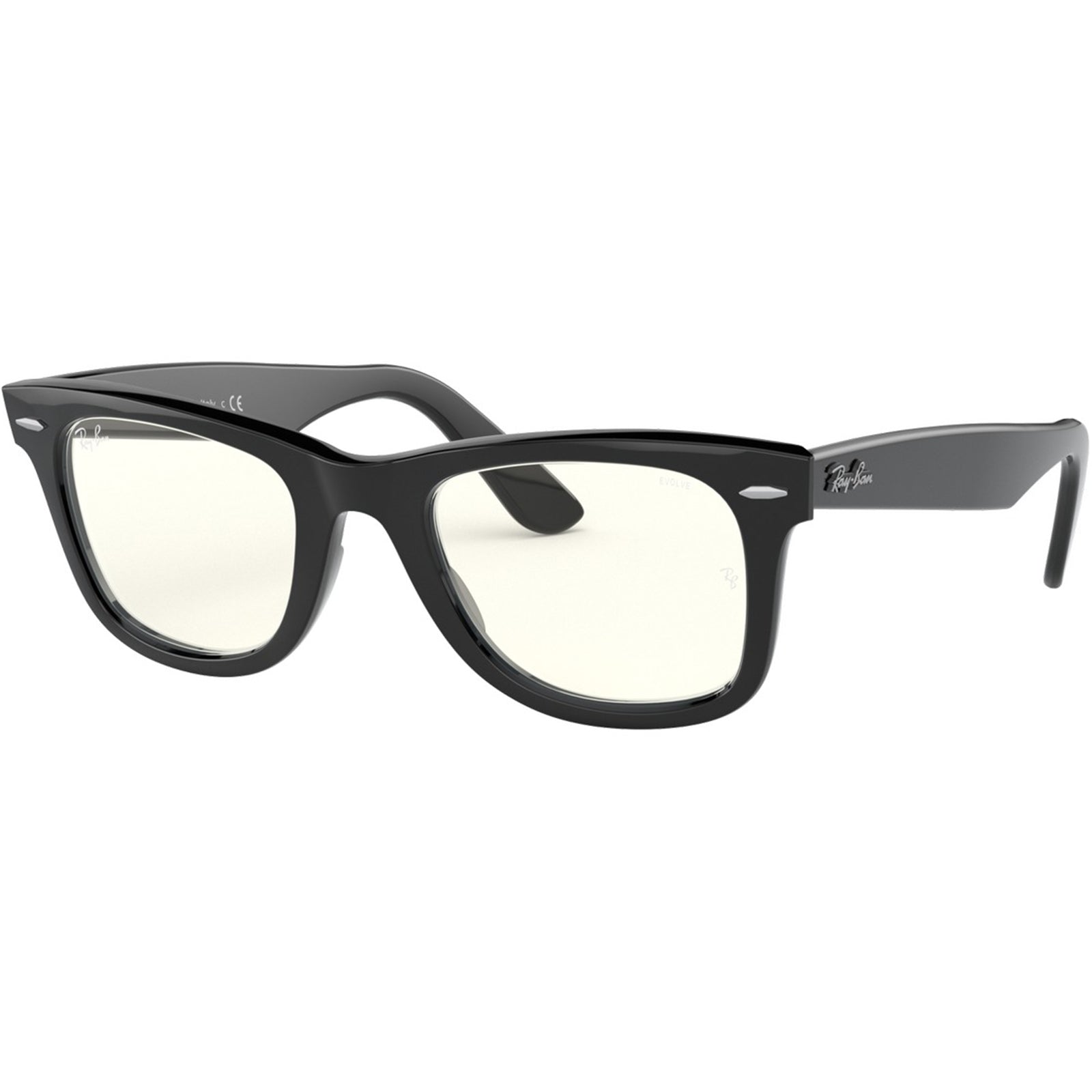 Ray-Ban Wayfarer Clear Evolve Adult Lifestyle Polarized Sunglasses-0RB2140F
