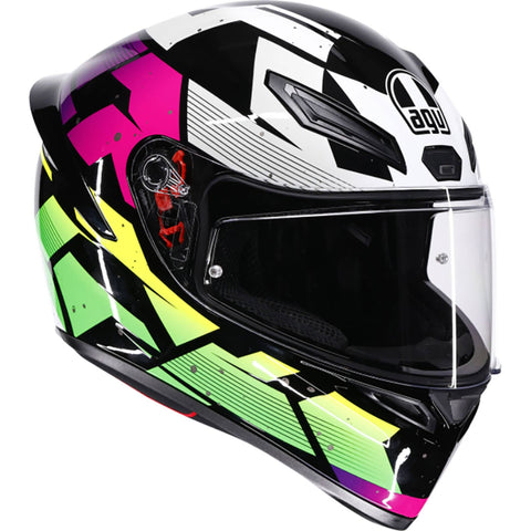 agv corsa r helmet stores AGV K1 S Punkpulse Helmet - Black/Purple/Lime