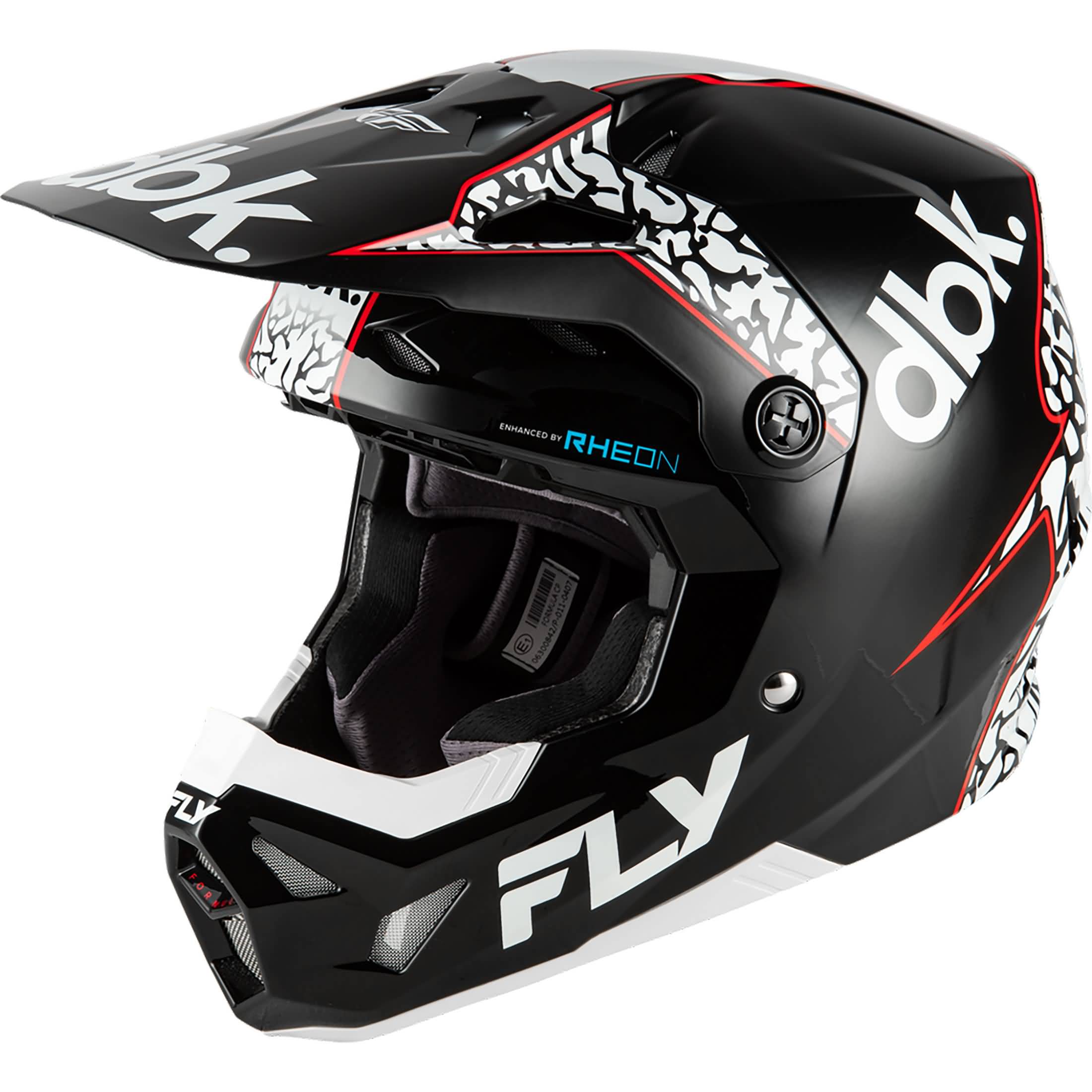 Fly Racing Formula CP DBK Adult Off-Road Helmets - Black / White / Red