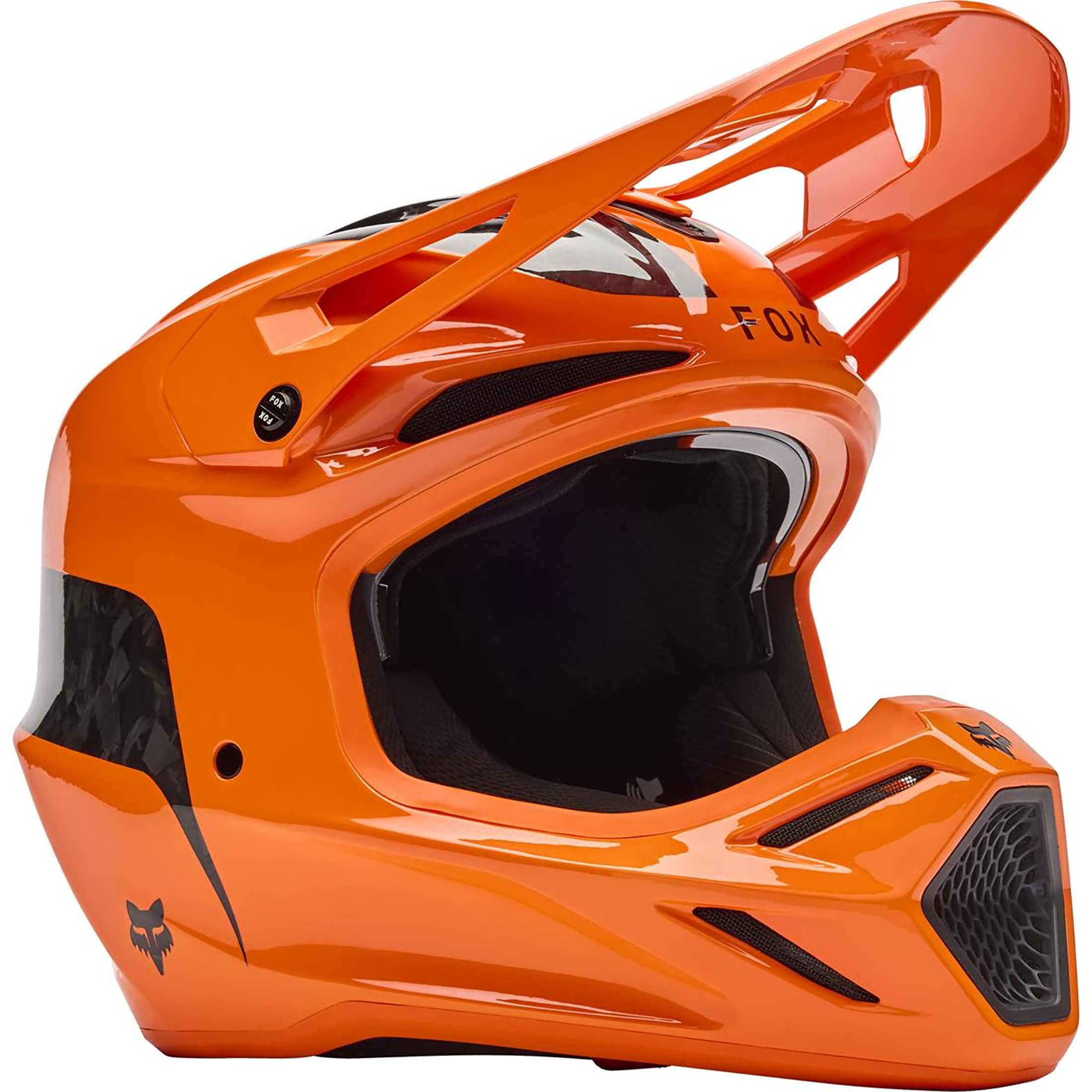 adult dirt bike helmets Fox Racing V3 RS Fracture Helmet Flo Orange / Medium