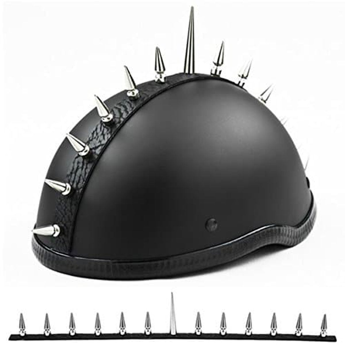 Helmets Inc. Tall Middle Metal Spike Strip Mohawk Helmet Accessories (-1036