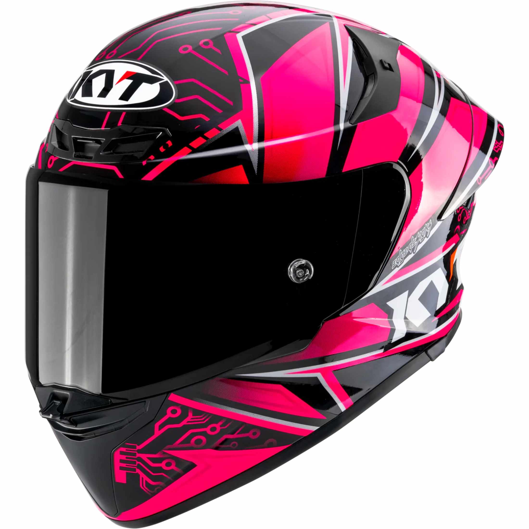 KYT TT-REVO Special Editions Hyper Pink Adult Street Helmets-YTTRX063.2