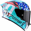 KYT TT-REVO Special Editions Leopard Americas Replica Adult Street Helmets