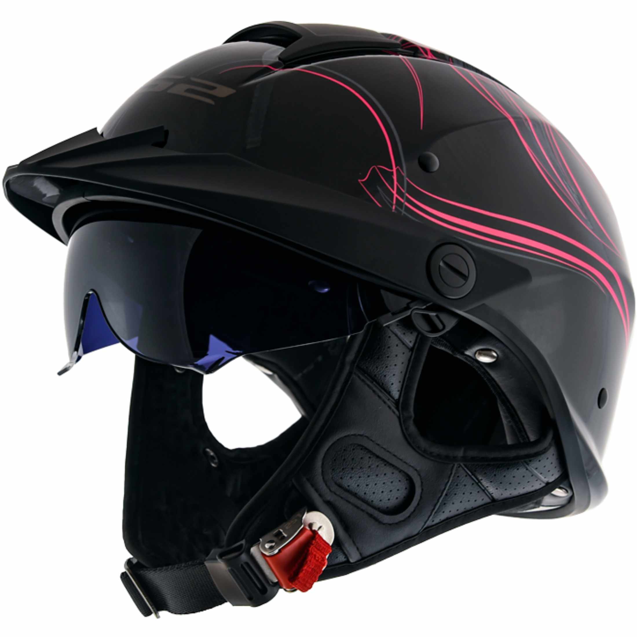 LS2 Rebellion Wheels & Wings Helmet Gloss Black / Small