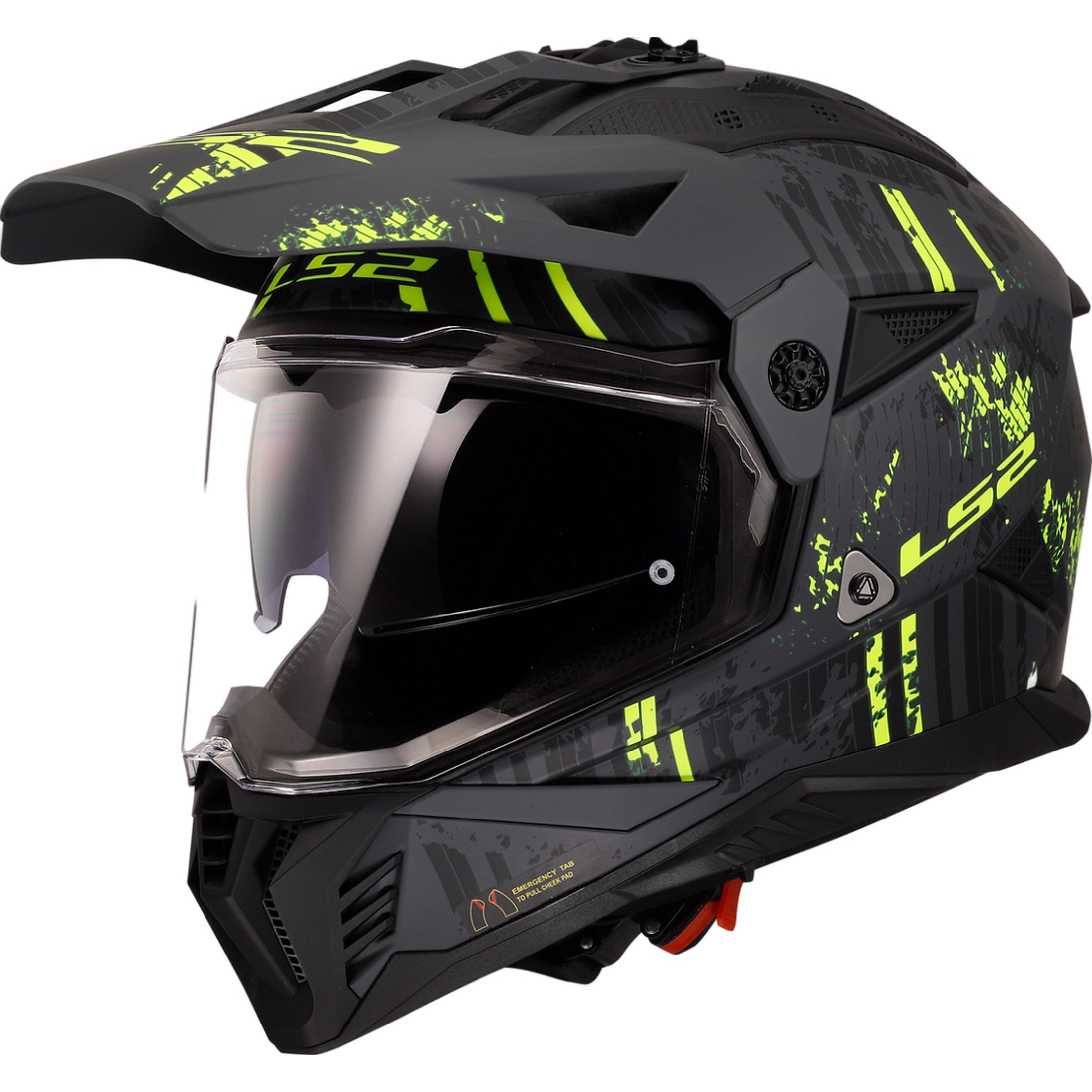 LS2 Blaze II Crazy Helmet - Matte Black/Hi-Viz Yellow
