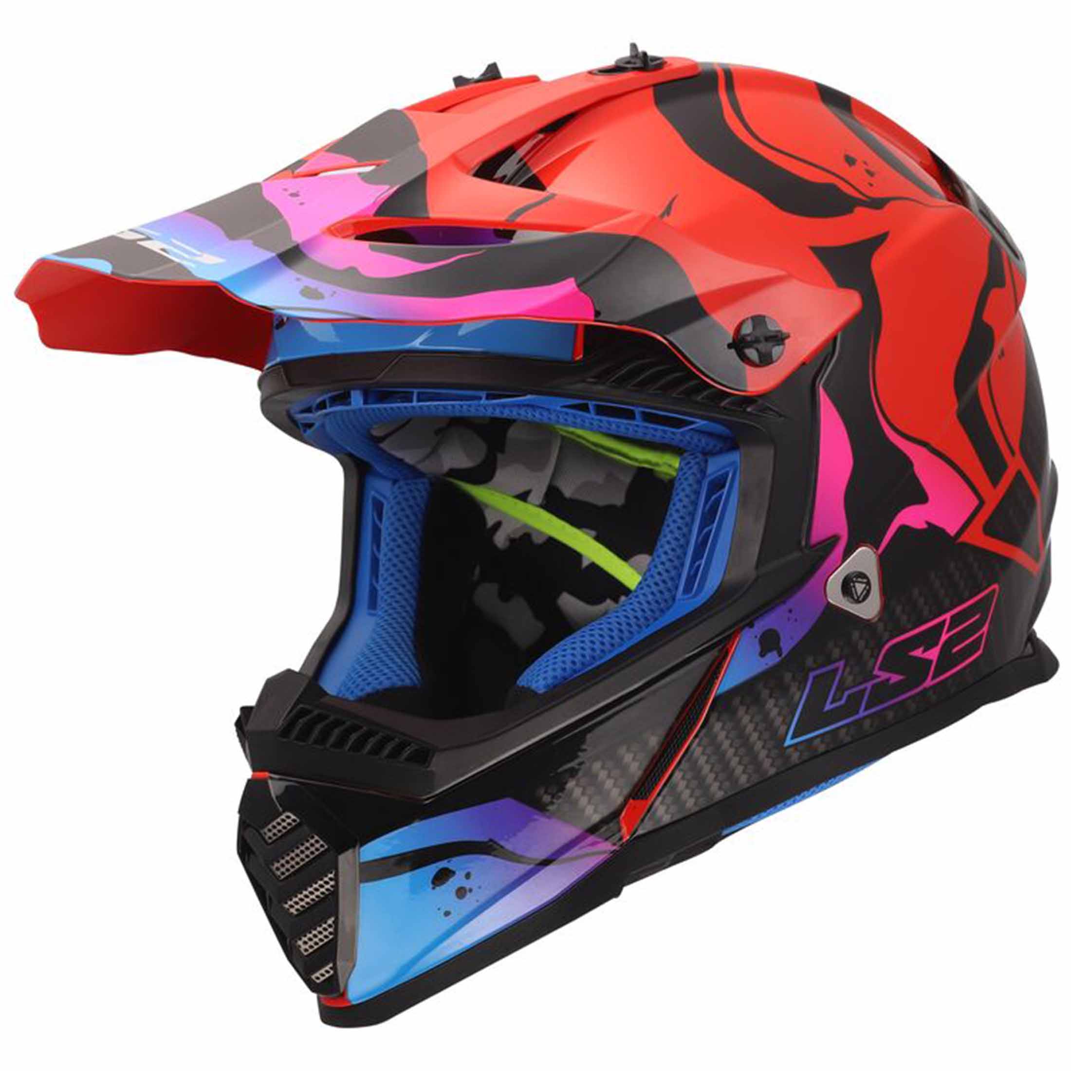 ls2 gate helmet LS2 Gate Youth Wash Helmet Gloss Red/Blue/Purple / Medium
