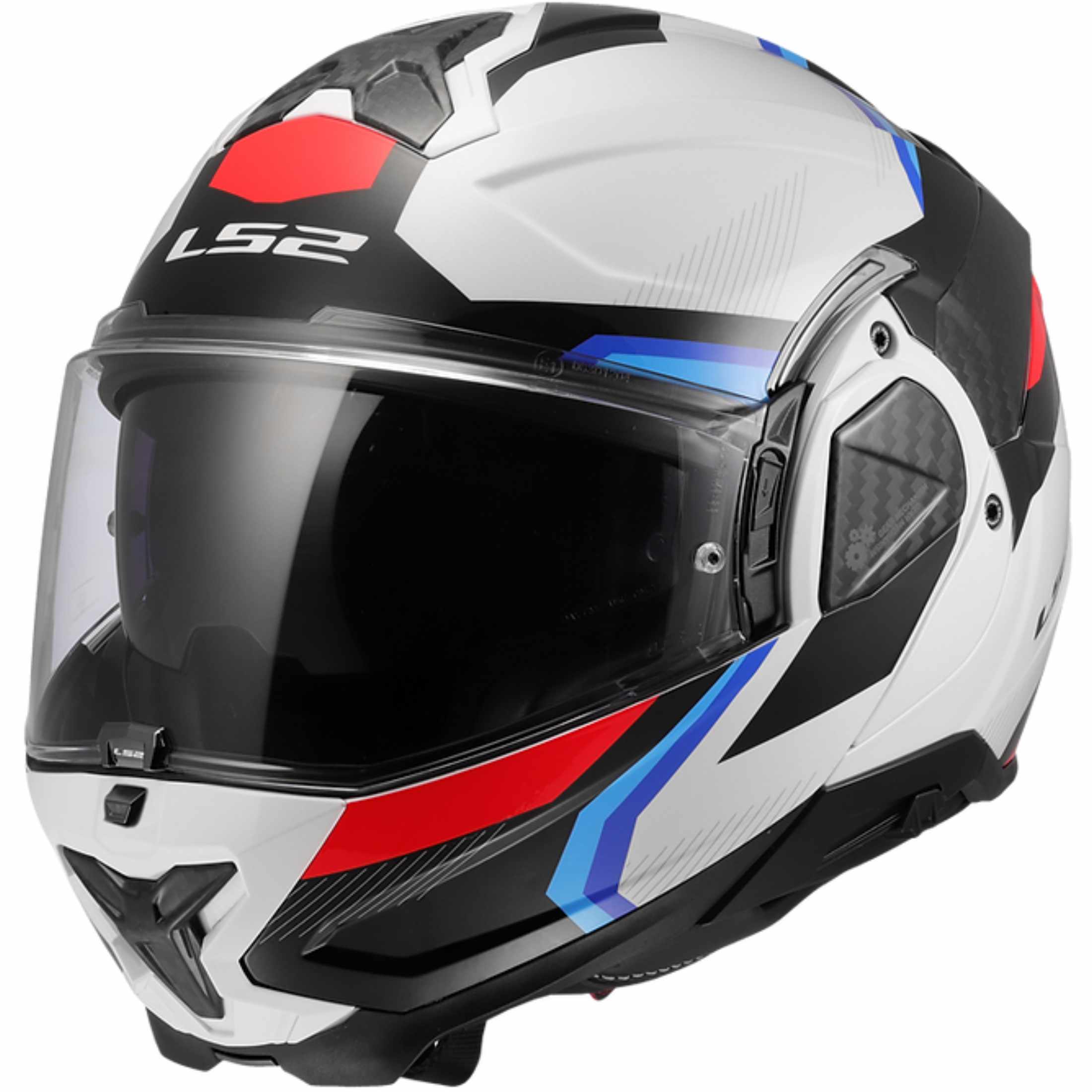 LS2 Advant II Triple Helmet Gloss White/Blue/Red / XL
