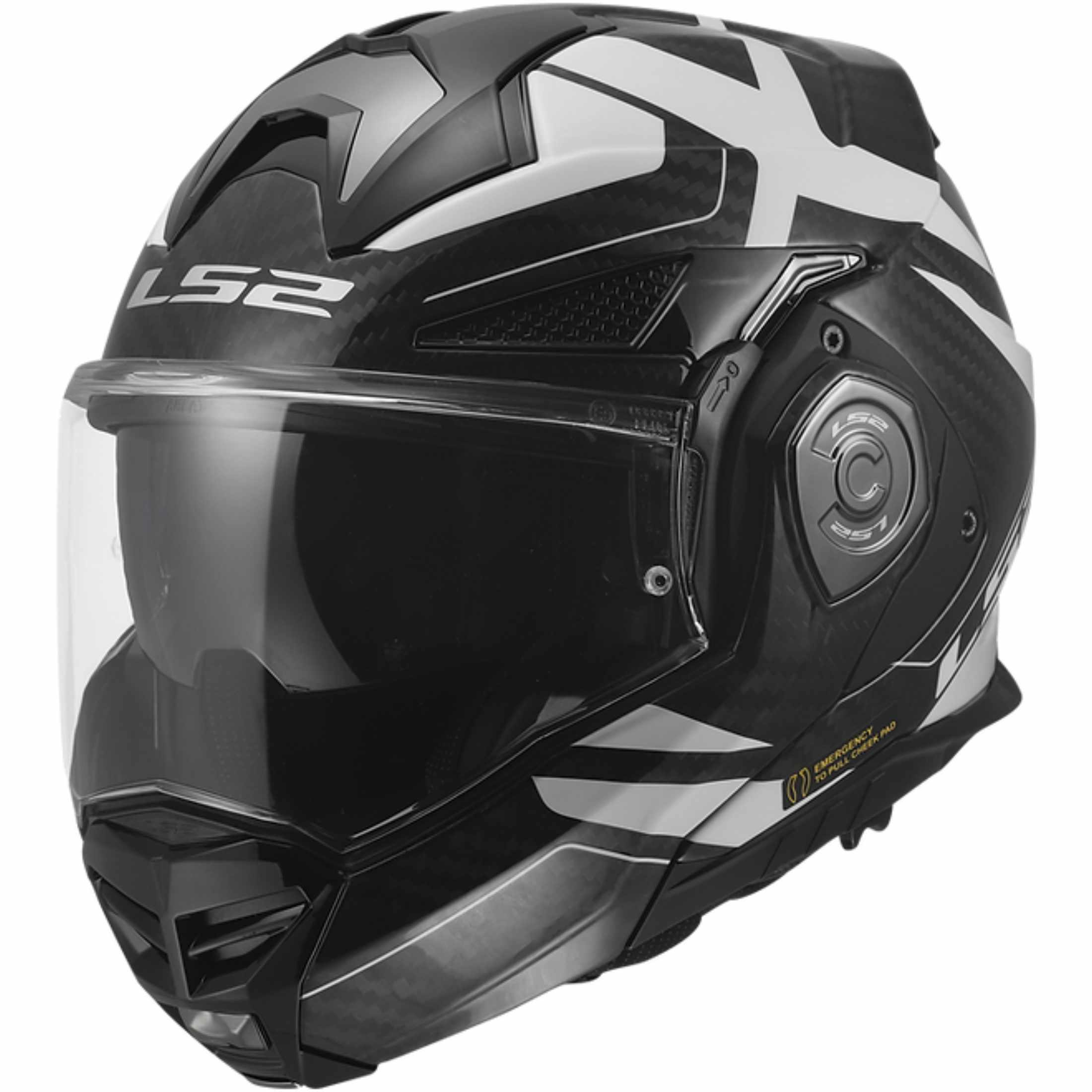 ls2 carbon modular helmet Dragon Forged Full Face chin bar 9K carbon ADVANT X CARBON | LS2