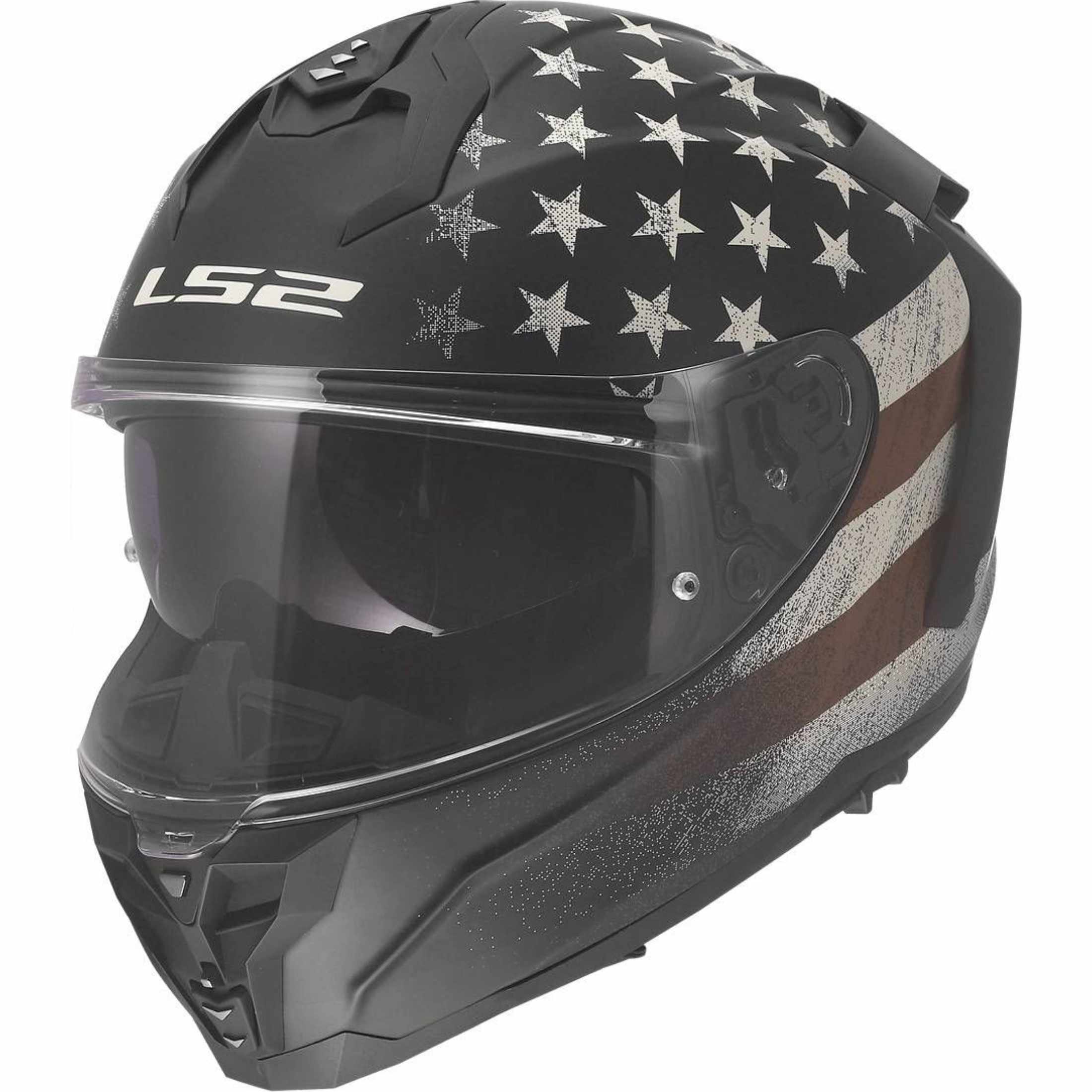 LS2 Challenger II Battleborn Adult Street Helmets - Matte Black Rust Stone