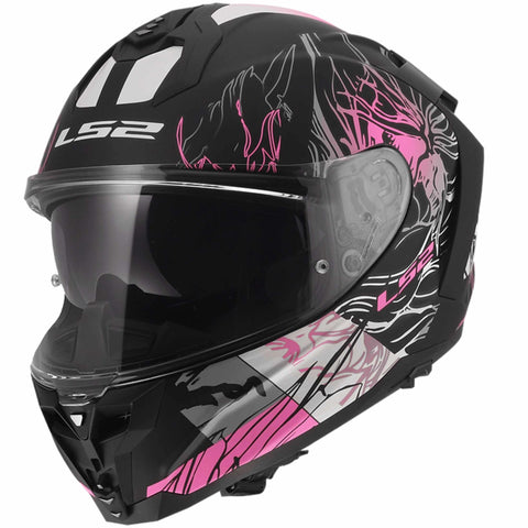 LS2 Challenger II Darflo Helmet Matte Black/Pink / Large