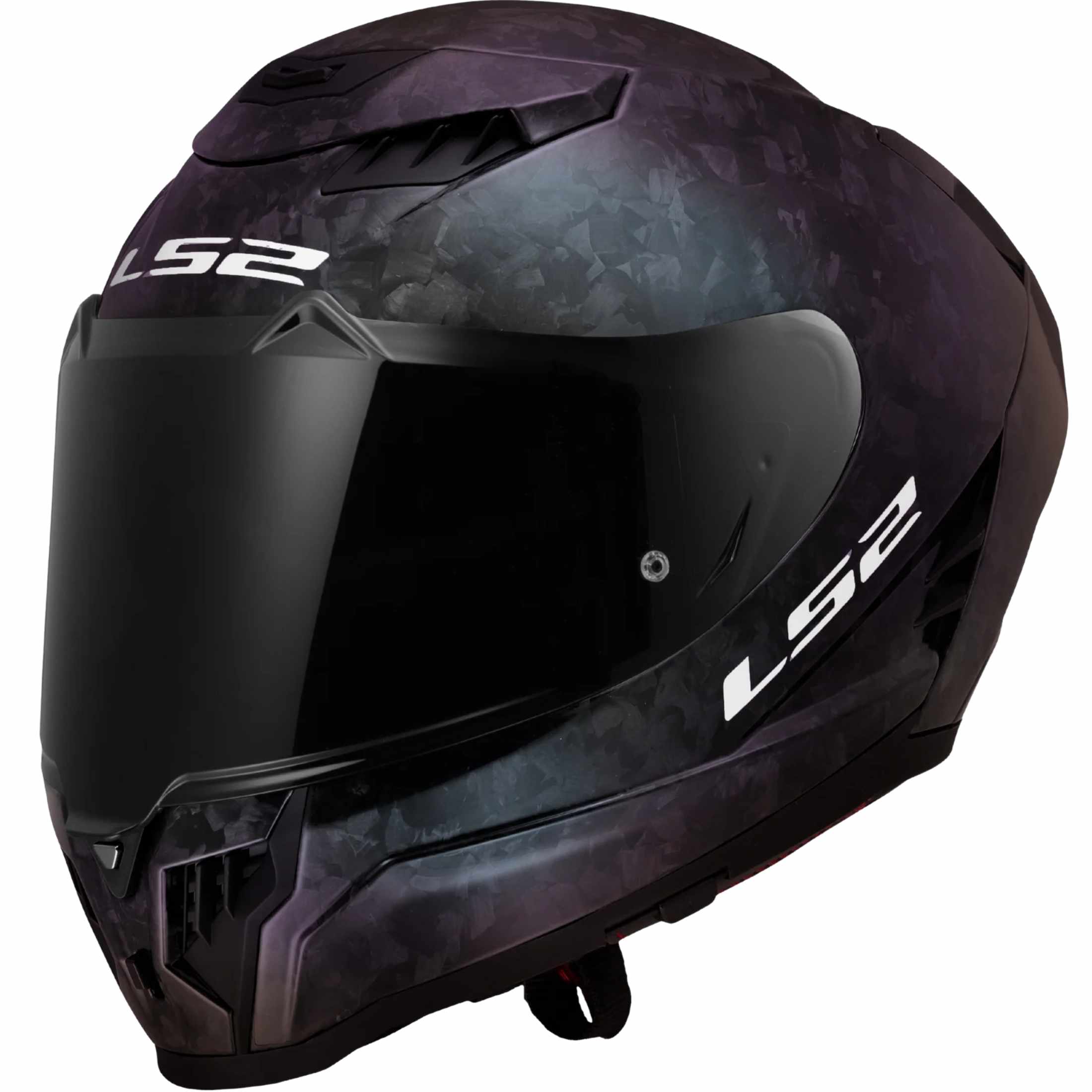 LS2 Dragon Carbon Solid Chameleon Adult Street Helmets-807
