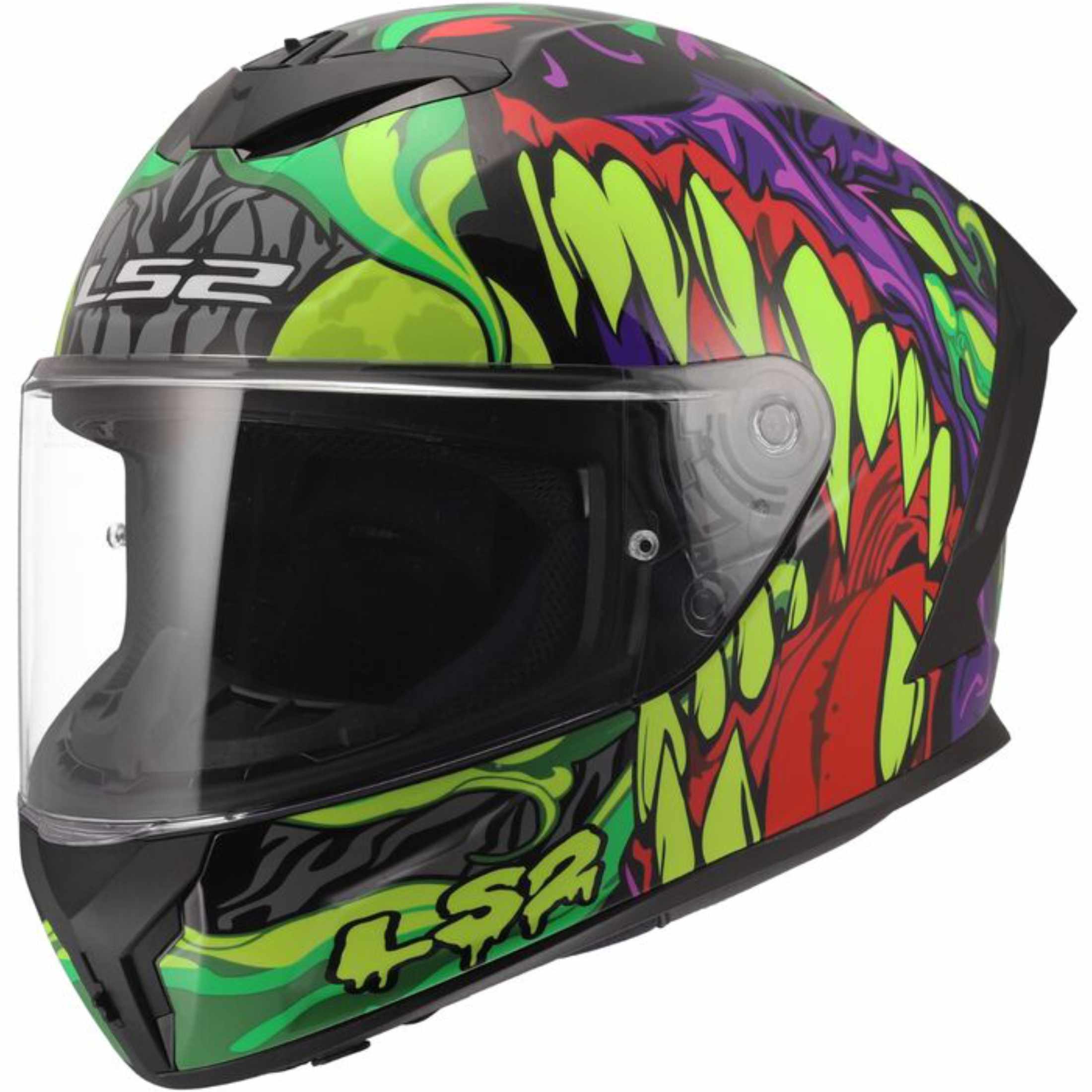 LS2 Rapid III Lycant Helmet - Black/Green/Purple