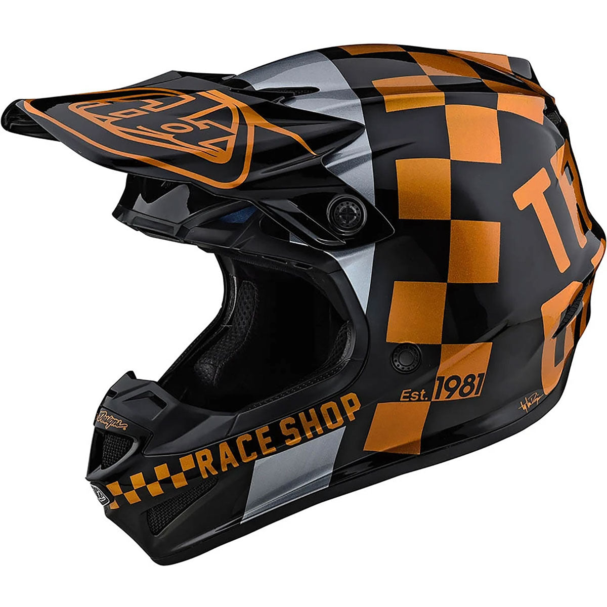 Troy Lee Designs SE4 Polyacrylite Checker MIPS Adult Off-Road Helmets-109044011