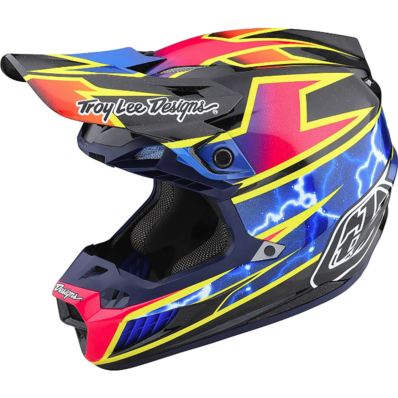 Troy Lee Designs SE5 Carbon Lightning MIPS Adult Off-Road Helmets-171325001