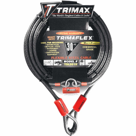 Trimax 30' Trimaflex™ Max Security Braided Dual Loop Cable Locks