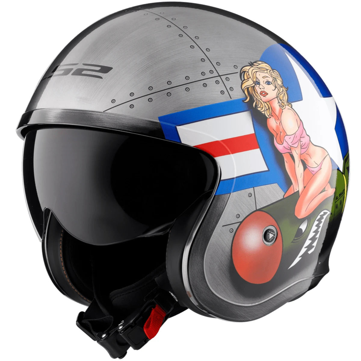 LS2 Spitfire Bomb Rider Open Face Adult Cruiser Helmets-599