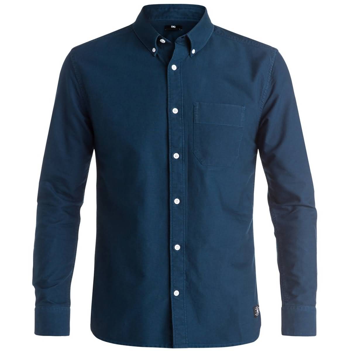 DC Oxford Men's Button Up Long-Sleeve Shirts - Varsity Blue