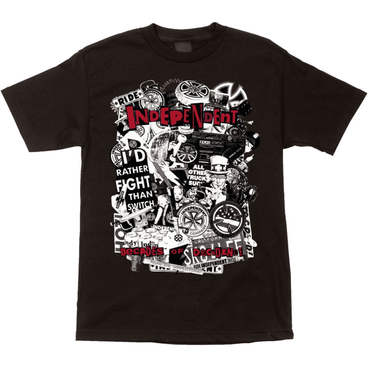 Independent Decades of Decadence Regular Men's Short-Sleeve Shirts - Black