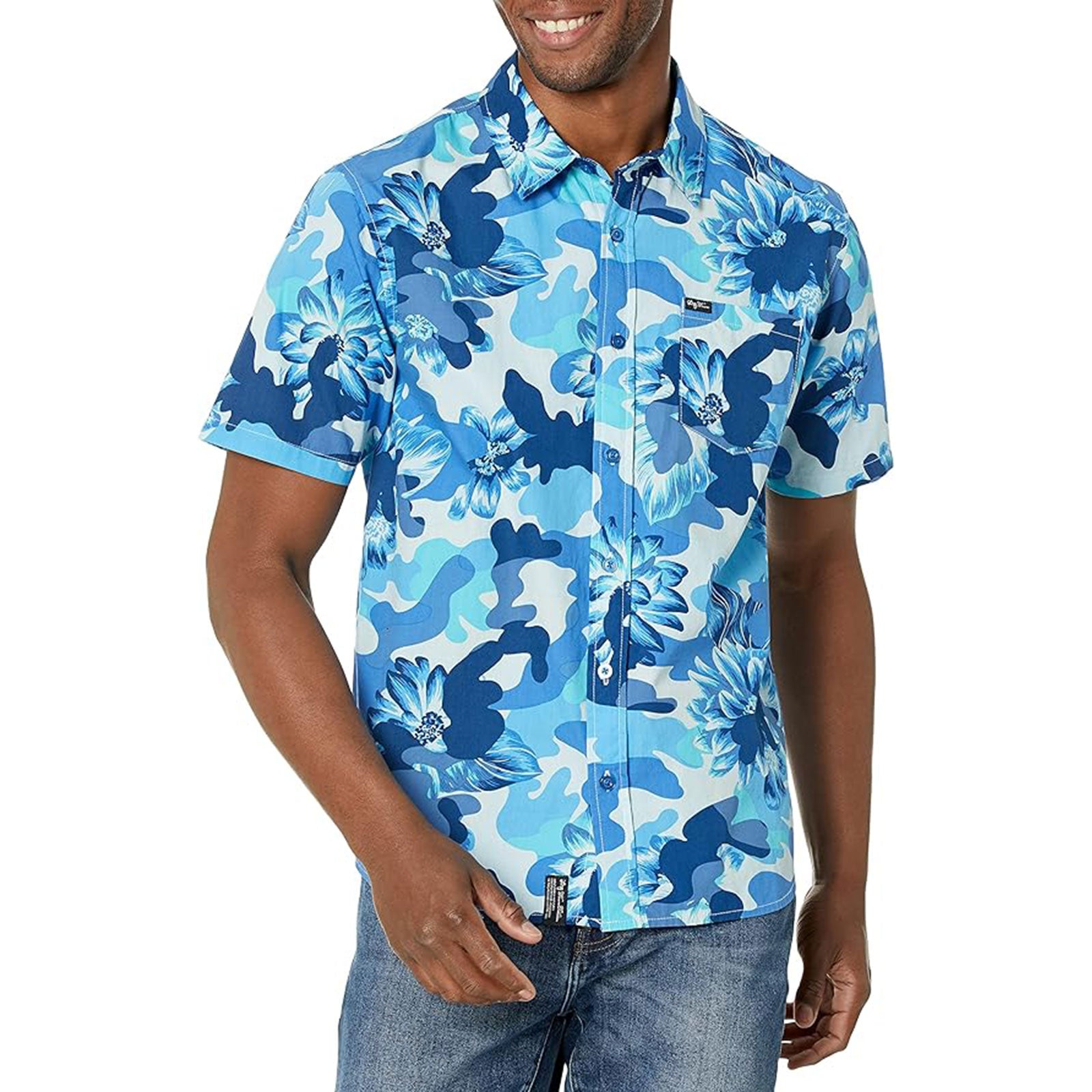 LRG Lifted Research Group Men's Button-Up S-L1H2MSBXX