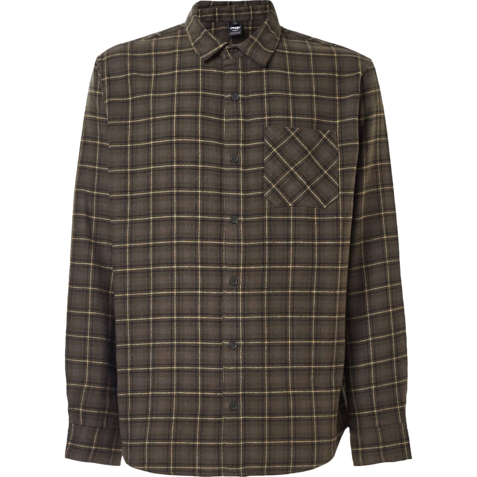 Oakley SI Podium Plaid Flannel Men's Button Up Long-Sleeve Shirts-FOA402573