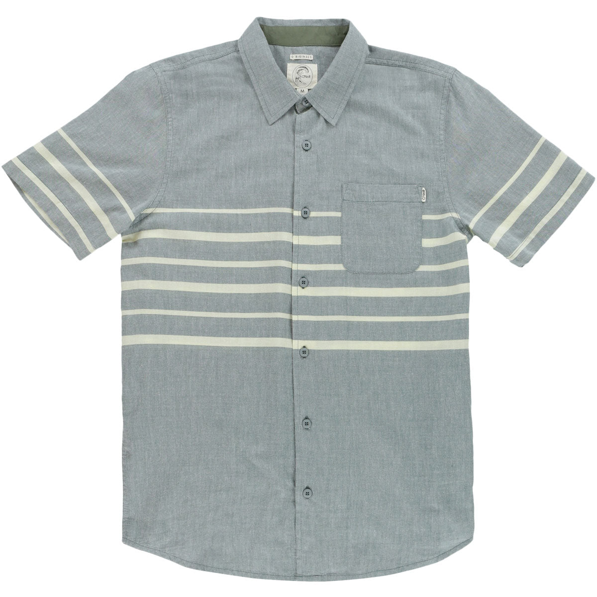 O'Neill Ledger Men's Button Up Short-Sleeve Shirts - Fatigue
