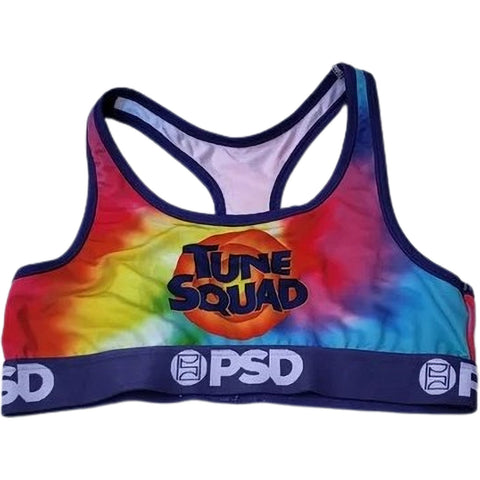 PSD Tie Dye Tune Squad Logo Sports Bra Women's Top Underwear (Refurbished, Without Tags)