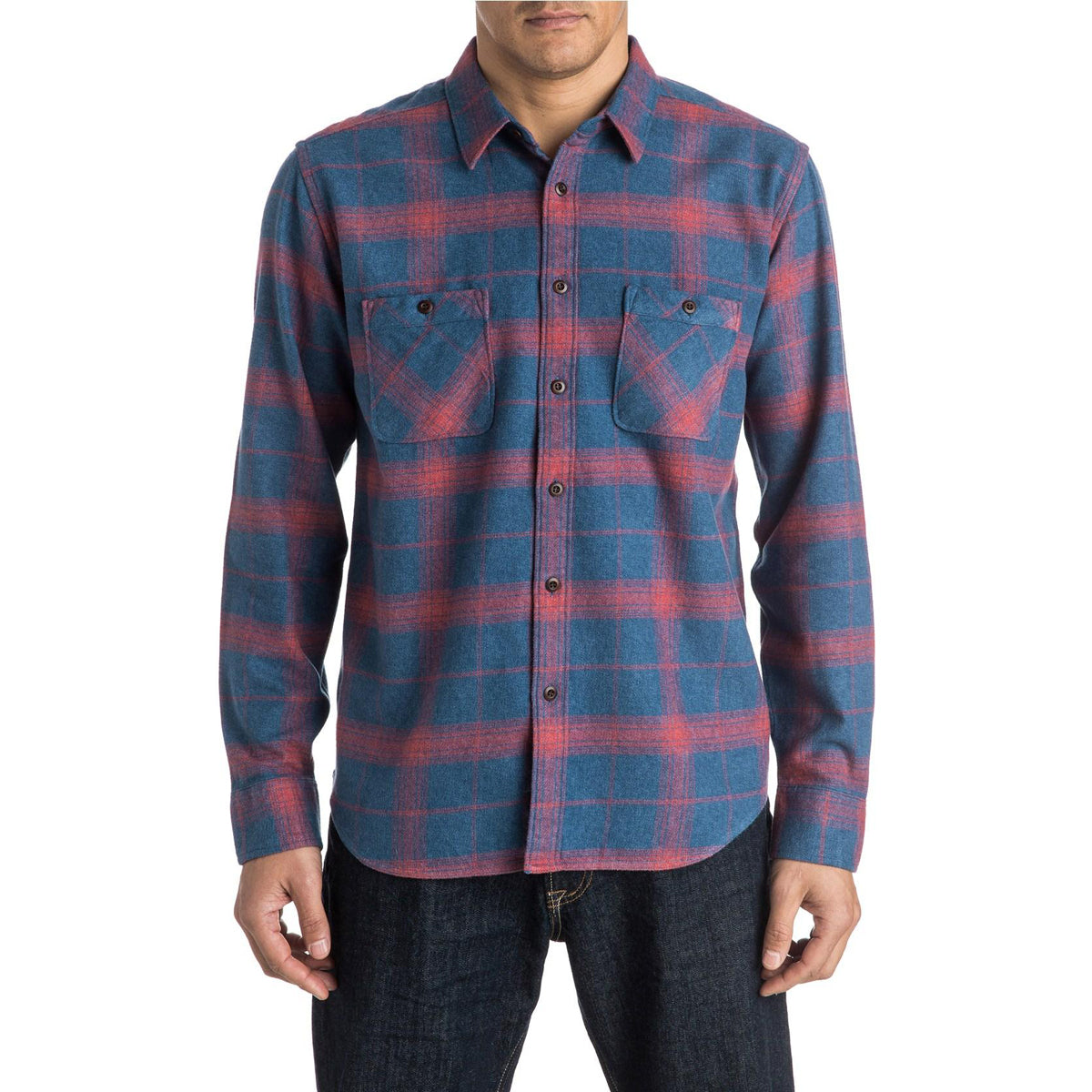 Quiksilver Go Forth Men's Button Up Long-Sleeve Shirts - Ensign Blue