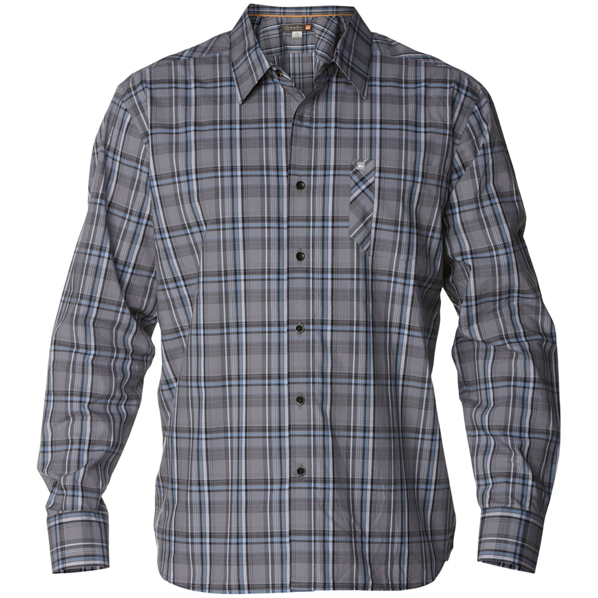 Quiksilver Quadra Bay Men's Button Up Long-Sleeve Shirts - Black