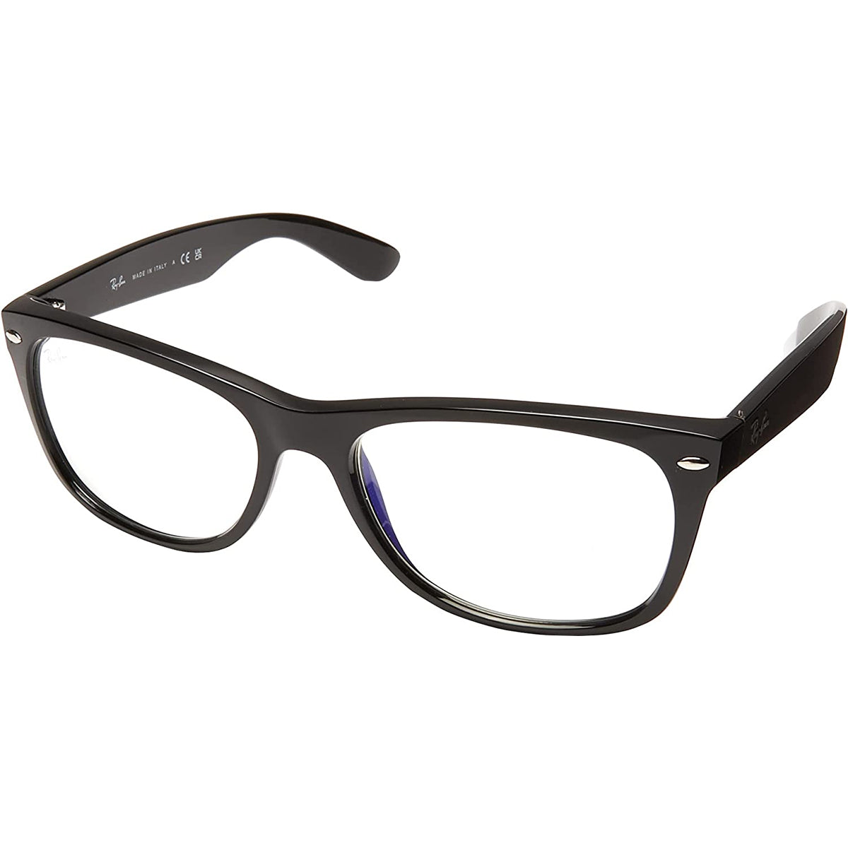 Ray-Ban New Wayfarer Blue-Light Clear Adult Lifestyle Sunglasses-0RB2132