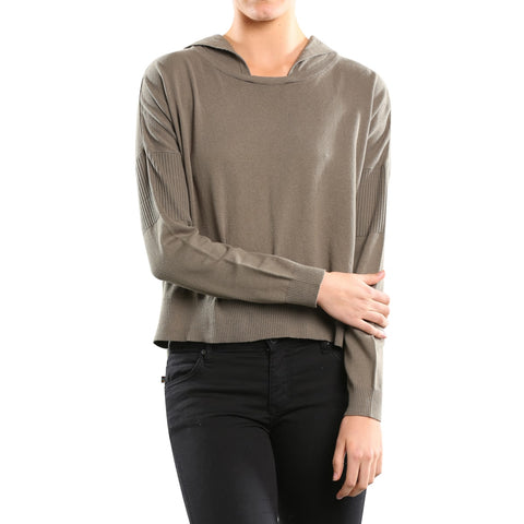 Rusty Blank Hooded Knit Women's Long-Sleeve Shirts (Brand New)