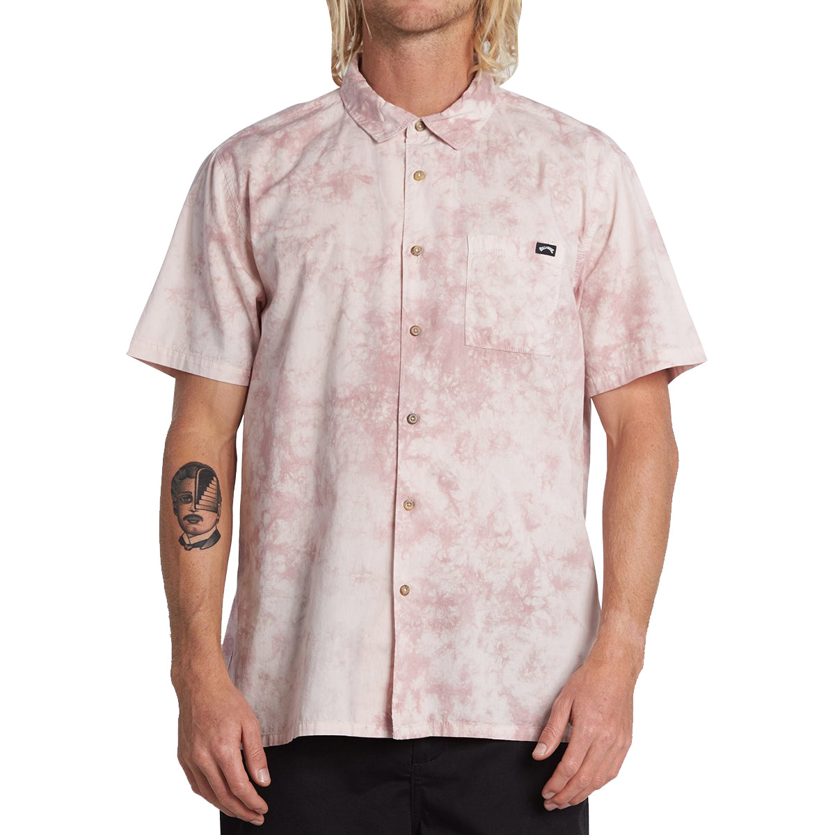 Billabong Sundays Tie Dye Men's Button Up Short-Sleeve Shirts-M5081BTD